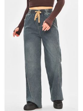 Джинси жіночі однотонні темно-синього кольору 541-4 208329C Джинси жіночі однотонні темно-синього кольору 541-4 208329C