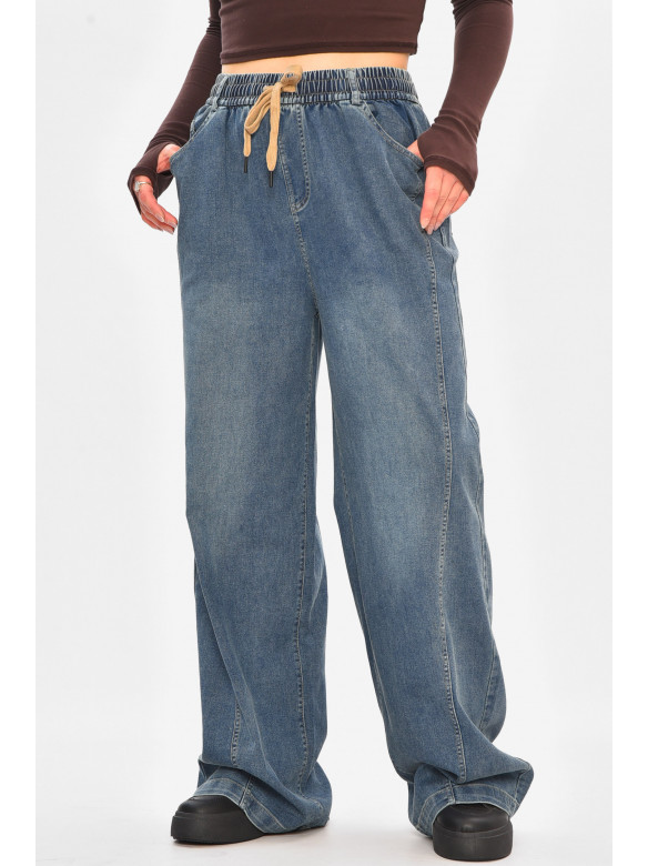 Джинсы женские однотонные синего цвета 541-4 208330C