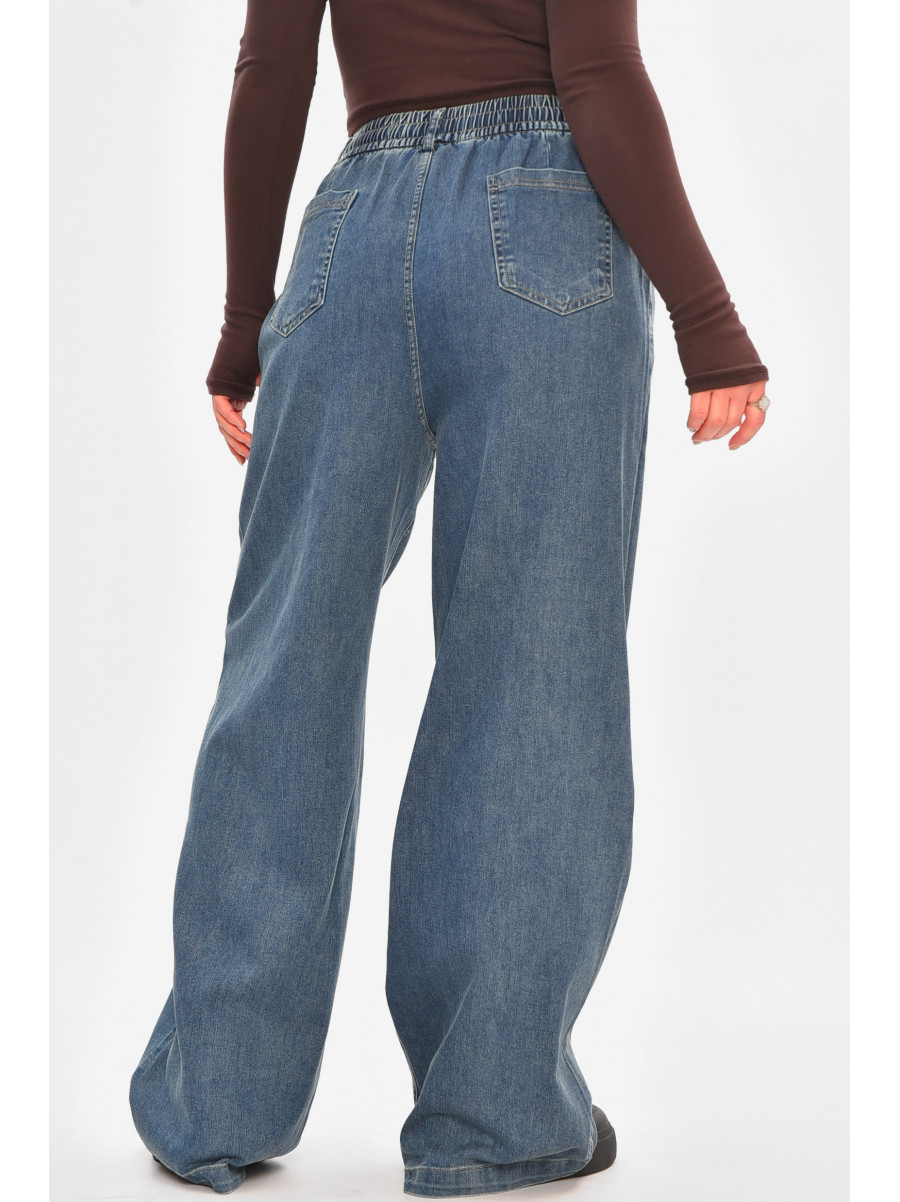 Джинсы женские однотонные синего цвета 541-4 208330C