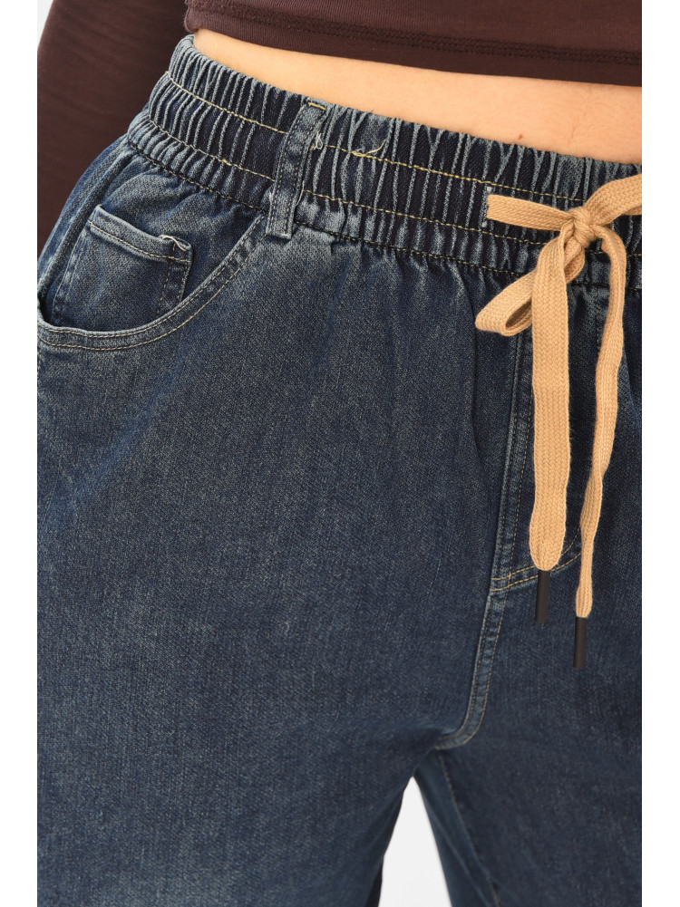 Джинси жіночі однотонні темно-синього кольору 541-4 208331C