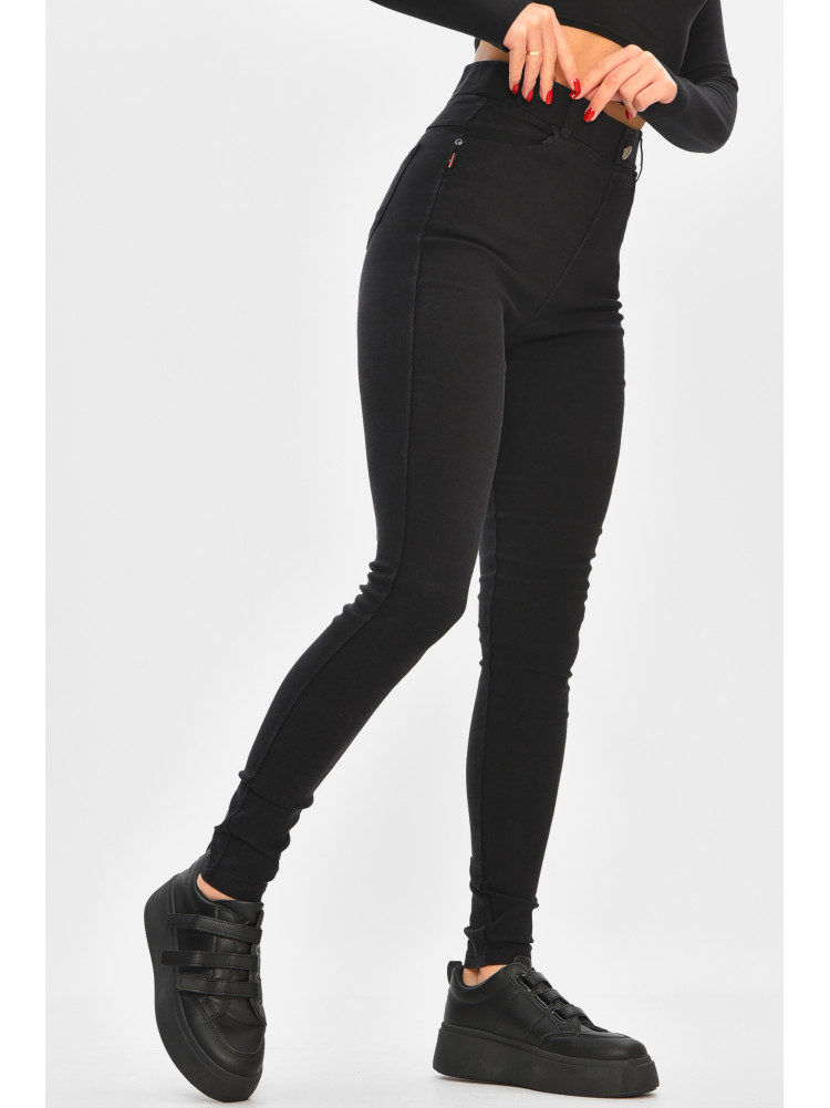 Джинсы женские однотонные черного цвета А4030-6В 208332C