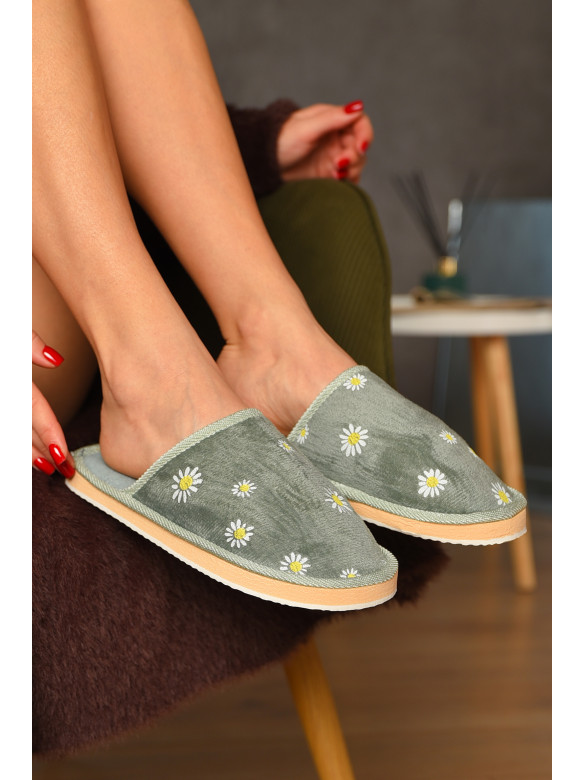 Капці домашні жіночі зеленого кольору SP-006 208335C