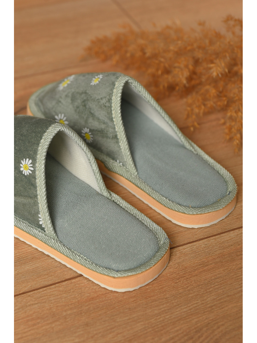 Капці домашні жіночі зеленого кольору SP-006 208335C