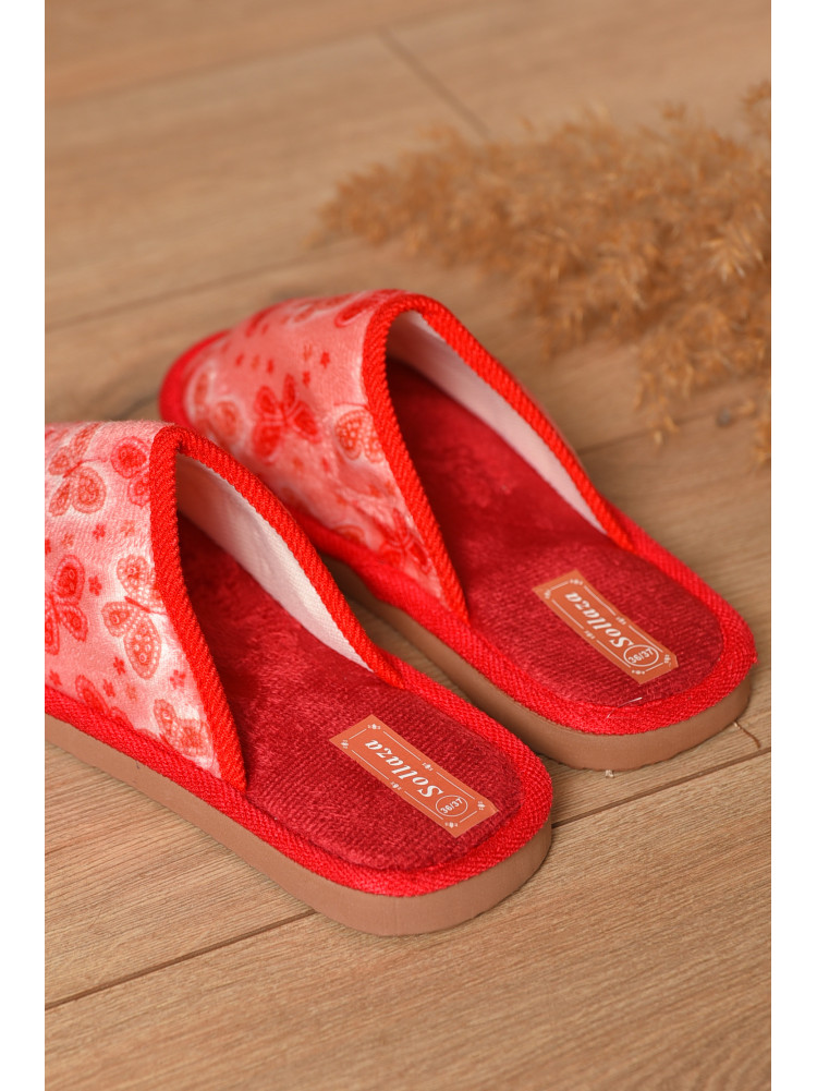 Капці домашні жіночі червоного кольору 6066 208338C