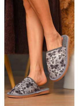 Капці домашні жіночі сірого кольору 6066 208340C Капці домашні жіночі сірого кольору 6066 208340C