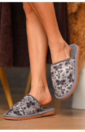 Капці домашні жіночі сірого кольору 6066 208340C Капці домашні жіночі сірого кольору 6066 208340C