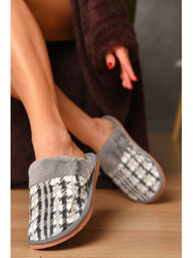Капці домашні жіночі сірого кольору 6086 208341C Капці домашні жіночі сірого кольору 6086 208341C