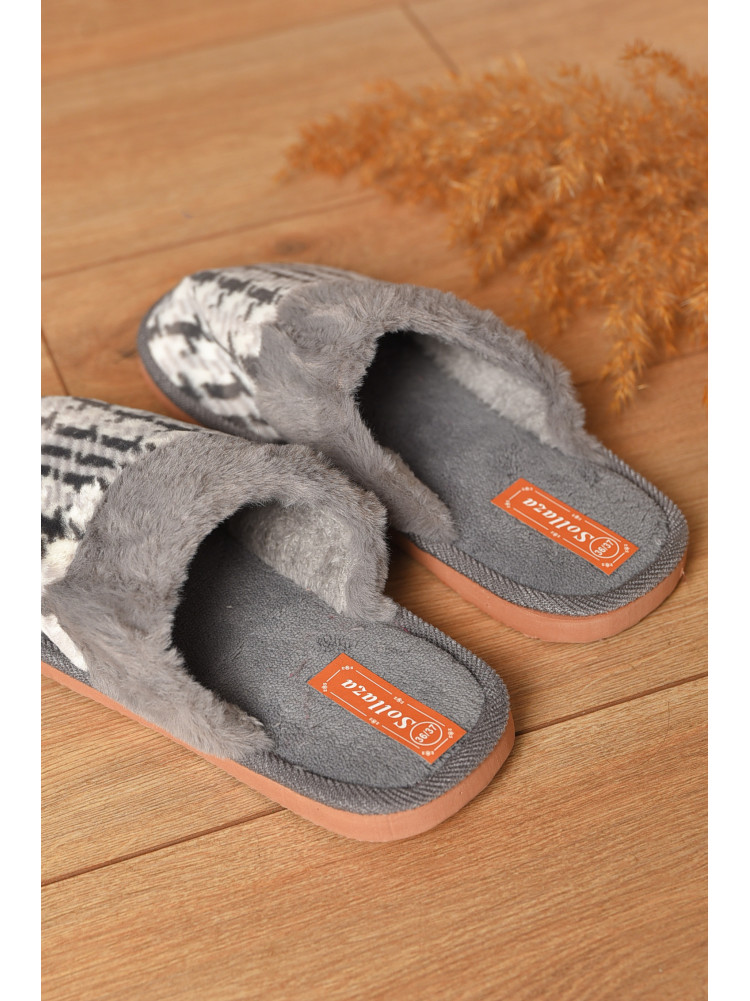 Капці домашні жіночі сірого кольору 6086 208341C