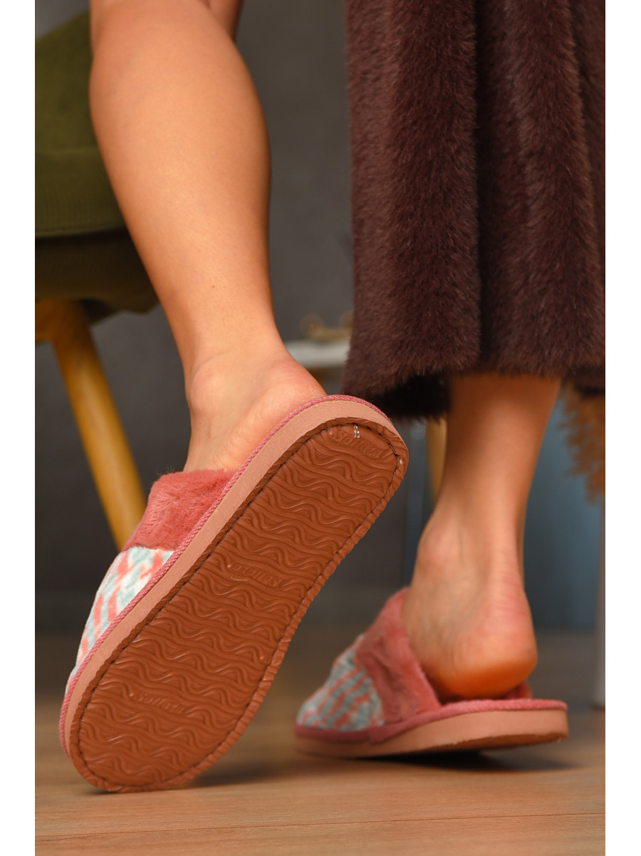 Капці домашні жіночі рожевого кольору 6086 208342C