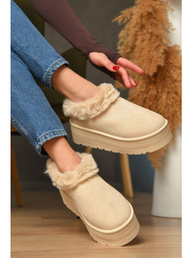 Уггі жіночі на хутрі світло-бежевого кольору М 166-1 208347C Уггі жіночі на хутрі світло-бежевого кольору М 166-1 208347C