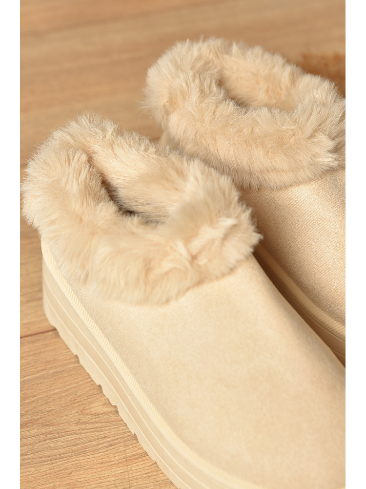 Уггі жіночі на хутрі світло-бежевого кольору М 166-1 208347C