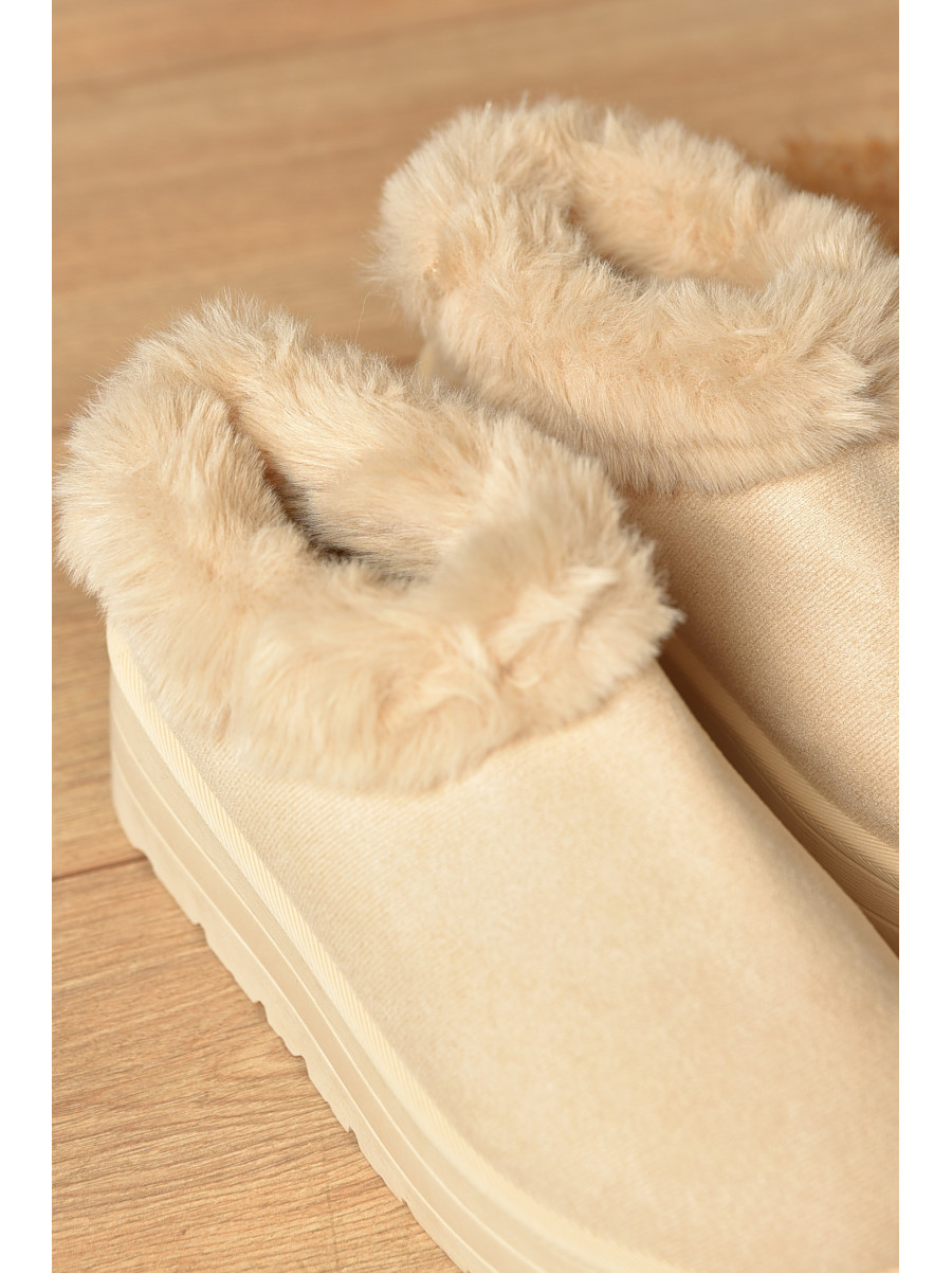 Уггі жіночі на хутрі світло-бежевого кольору М 166-1 208347C