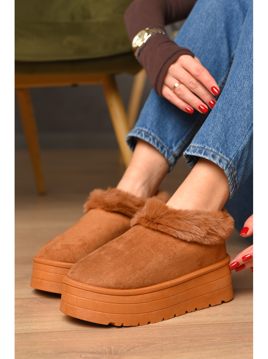 Уггі жіночі на хутрі темно-бежевого кольору М 166-2 208348C