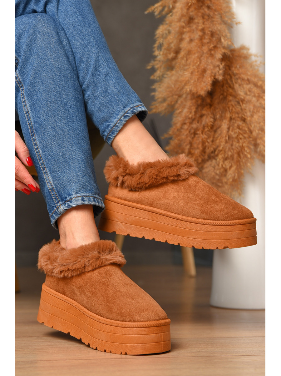 Уггі жіночі на хутрі темно-бежевого кольору М 166-2 208348C