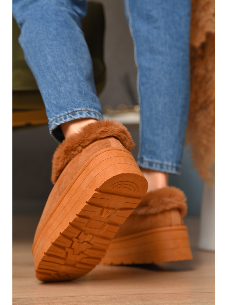 Уггі жіночі на хутрі темно-бежевого кольору М 166-2 208348C