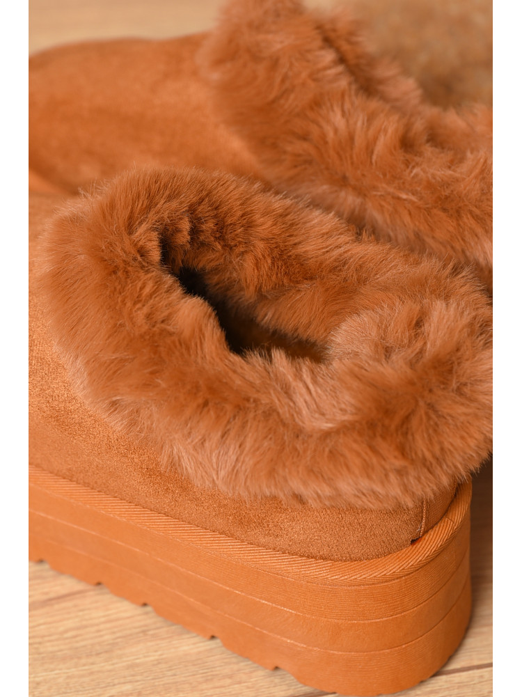 Уггі жіночі на хутрі темно-бежевого кольору М 166-2 208348C