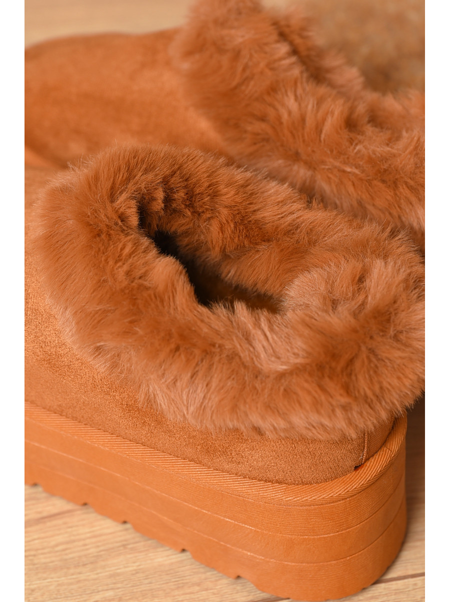 Уггі жіночі на хутрі темно-бежевого кольору М 166-2 208348C