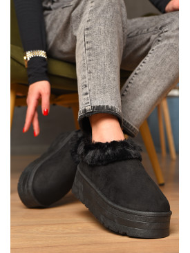 Угги женские на меху черного цвета М 166 208349C Угги женские на меху черного цвета М 166 208349C