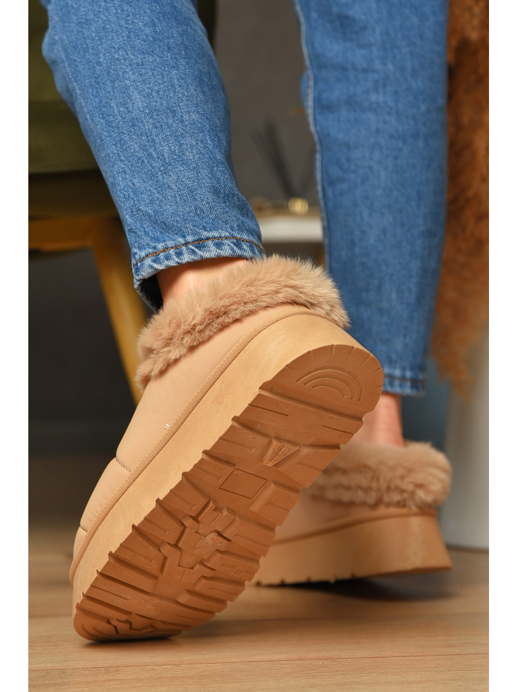 Уггі жіночі на хутрі бежевого кольору М 159-2 208351C