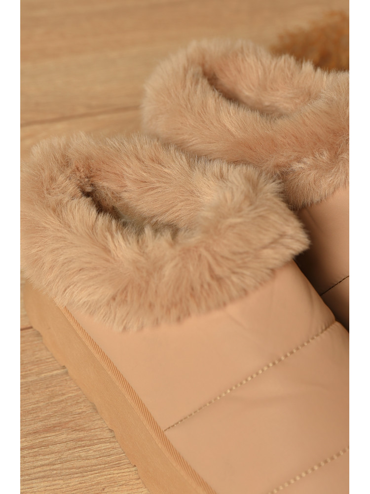 Уггі жіночі на хутрі бежевого кольору М 159-2 208351C