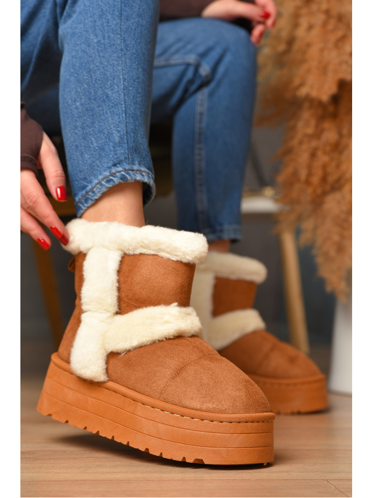 Уггі жіночі на хутрі темно-бежевого кольору М 168-2 208354C