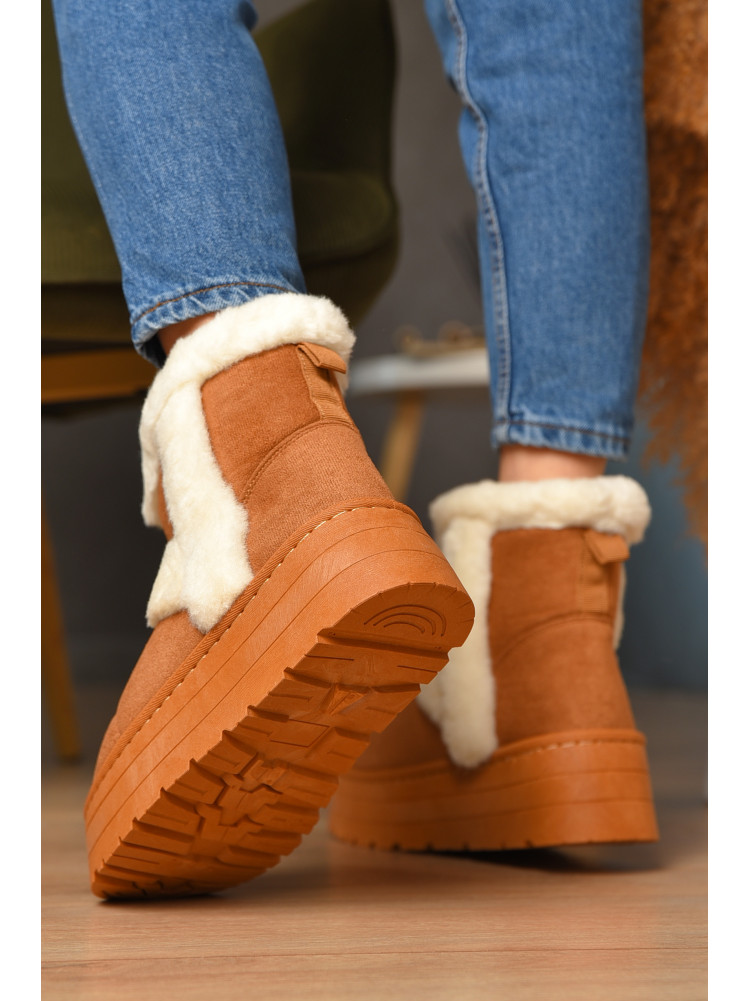 Уггі жіночі на хутрі темно-бежевого кольору М 168-2 208354C