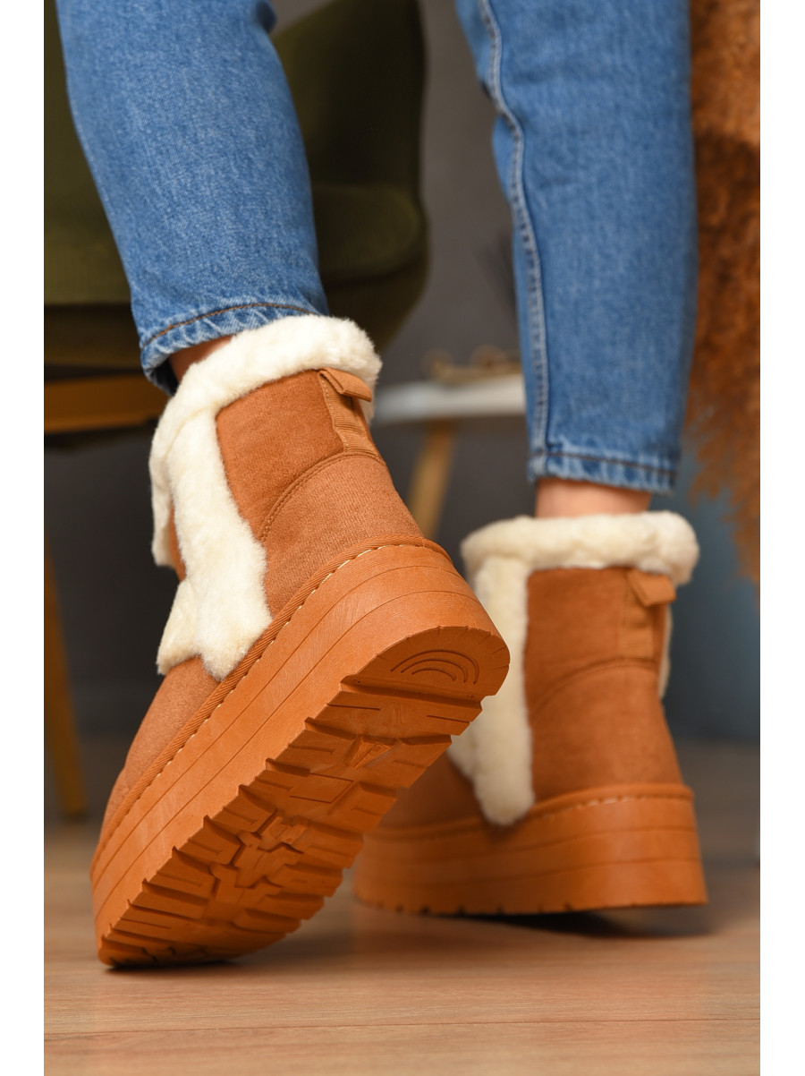 Уггі жіночі на хутрі темно-бежевого кольору М 168-2 208354C