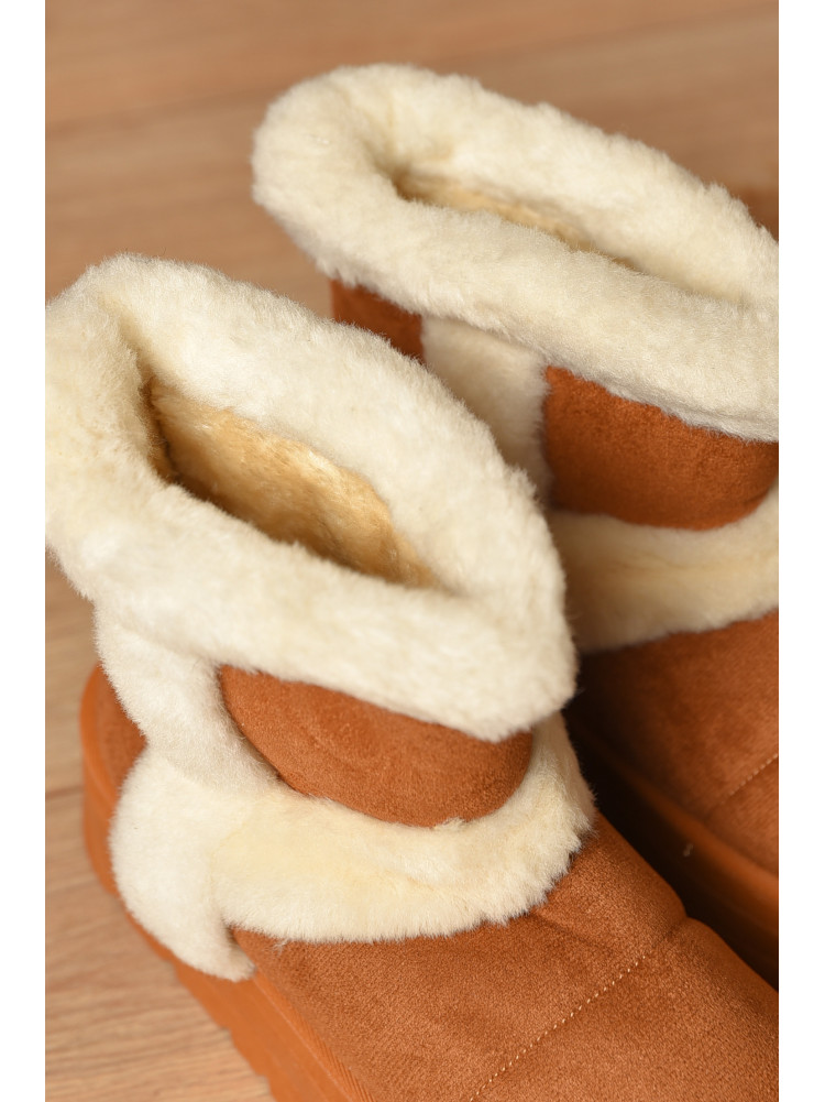 Уггі жіночі на хутрі темно-бежевого кольору М 168-2 208354C