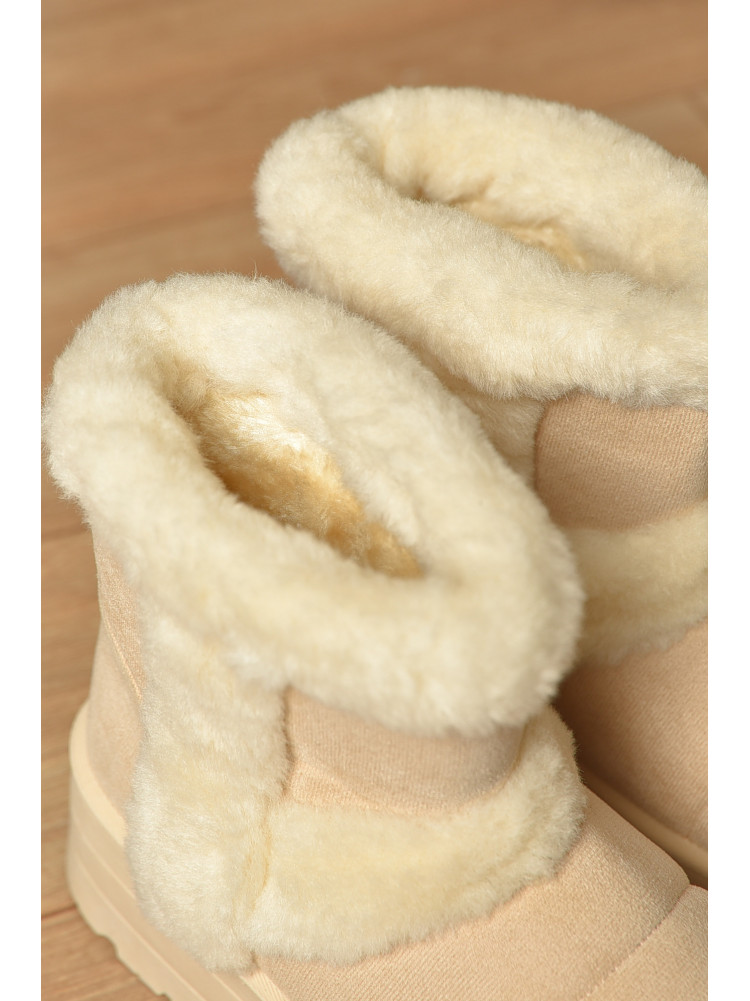 Уггі жіночі на хутрі світло-бежевого кольору М 168-1 208356C