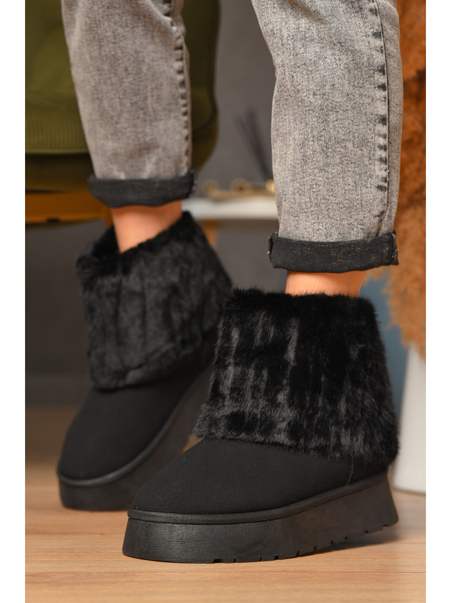 Уггі жіночі на хутрі чорного кольору М 162 208358C