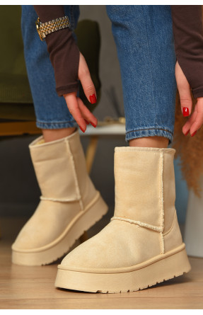 Уггі жіночі на хутрі світло-бежевого кольору М 103-2 208361C Уггі жіночі на хутрі світло-бежевого кольору М 103-2 208361C