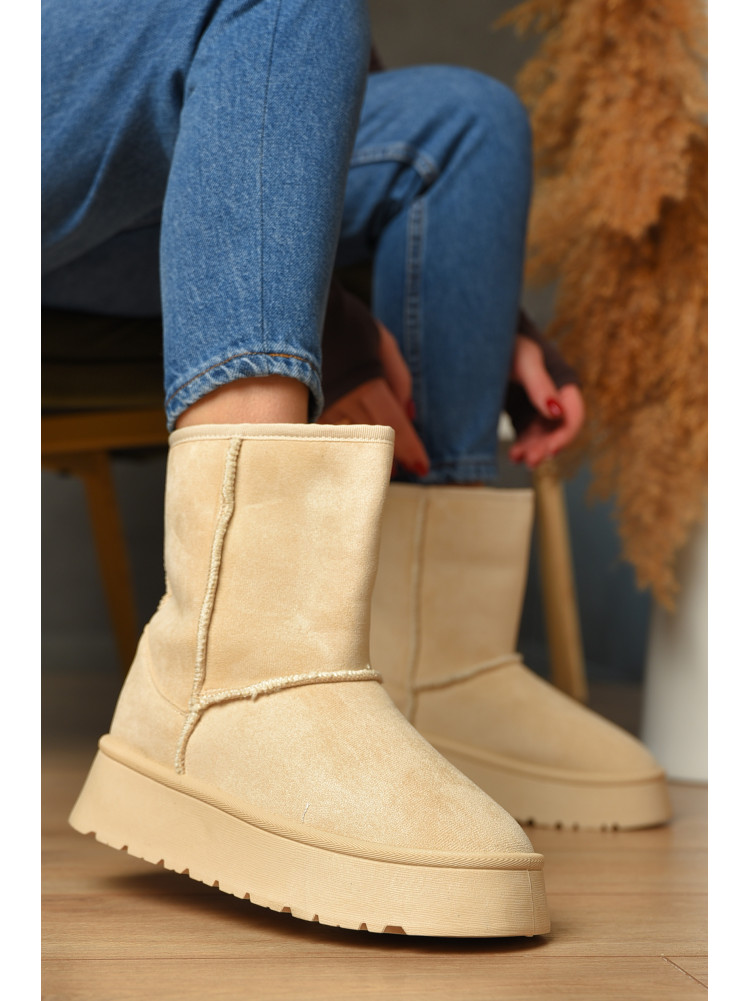 Уггі жіночі на хутрі світло-бежевого кольору М 103-2 208361C