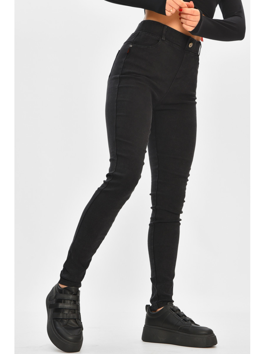 Джинсы женские однотонные черного цвета А4030-6В 208367C