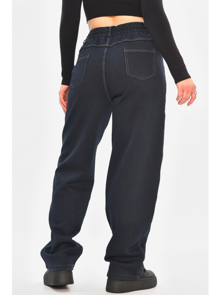 Джинсы женские утепленные тёмно-синего цвета А4212-1 208368C