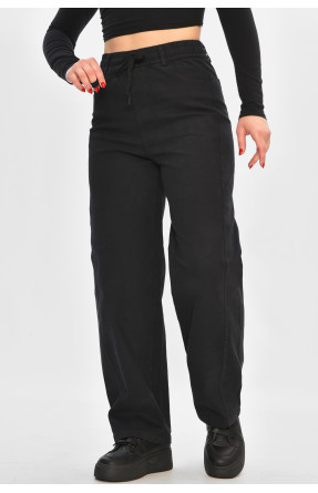 Штаны женские однотонные черного цвета 510-3 208371C