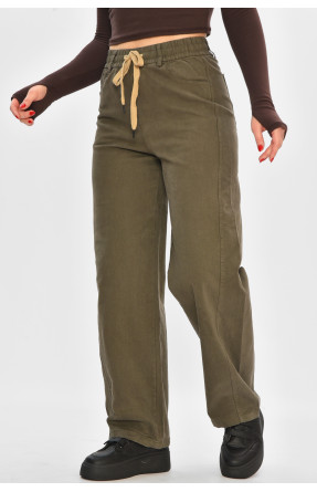 Штани жіночі однотонні темно-коричневого кольору 510-3 208372C