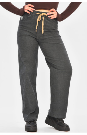 Штани жіночі однотонні темно-сірого кольору 510-3 208376C Штани жіночі однотонні темно-сірого кольору 510-3 208376C