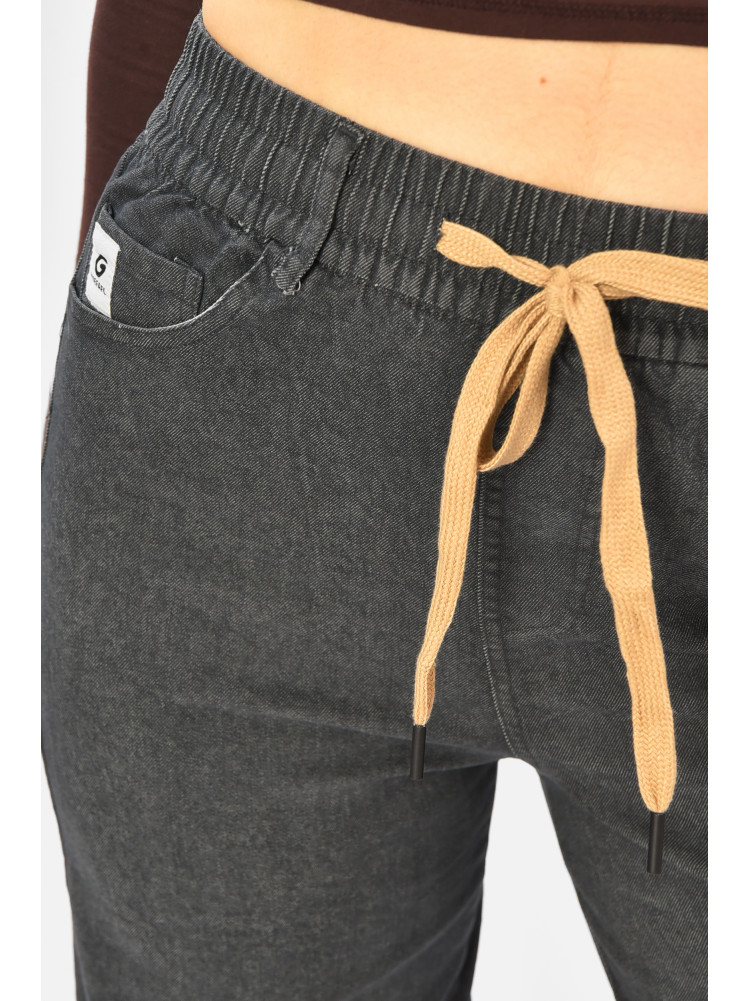 Штани жіночі однотонні темно-сірого кольору 510-3 208376C