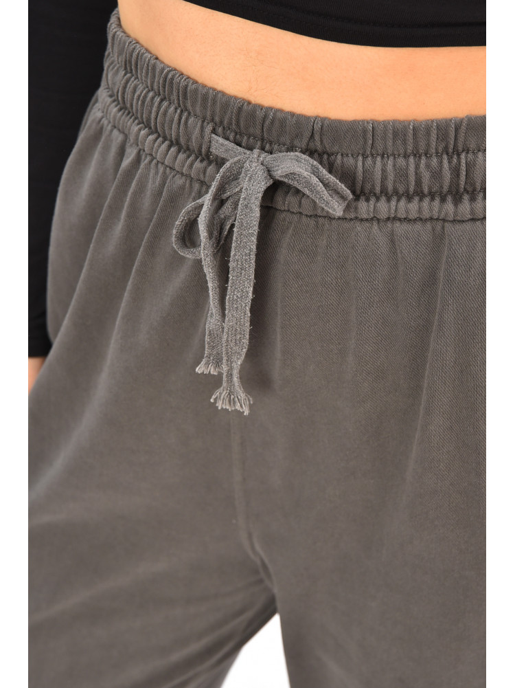 Джинсы женские однотонные на флисе темно-серого цвета А4112-1 208381C