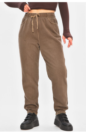 Джинси жіночі однотонні на флісі темно-коричневого кольору А4112-1 208382C Джинси жіночі однотонні на флісі темно-коричневого кольору А4112-1 208382C