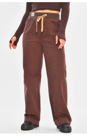 Штани жіночі однотонні бордового кольору 510-4 208386C Штани жіночі однотонні бордового кольору 510-4 208386C