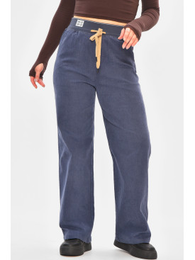 Штаны женские однотонные тёмно-синего цвета 510-4 208387C Штаны женские однотонные тёмно-синего цвета 510-4 208387C