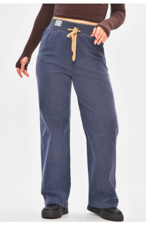 Штани жіночі однотонні темно-синього кольору 510-4 208387C Штани жіночі однотонні темно-синього кольору 510-4 208387C