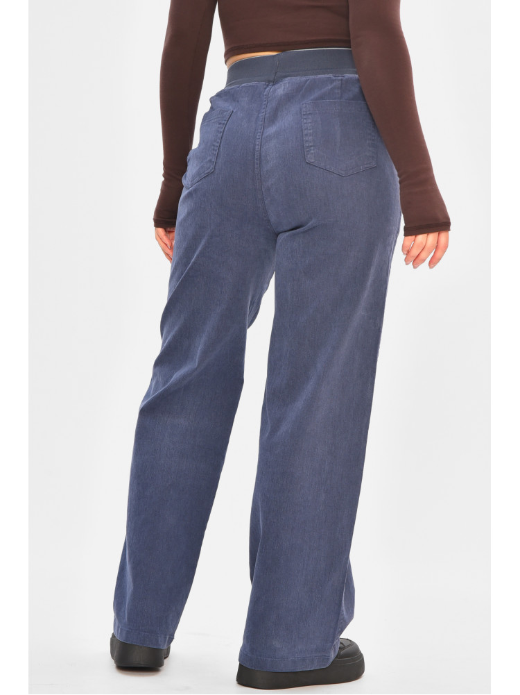 Штани жіночі однотонні темно-синього кольору 510-4 208387C