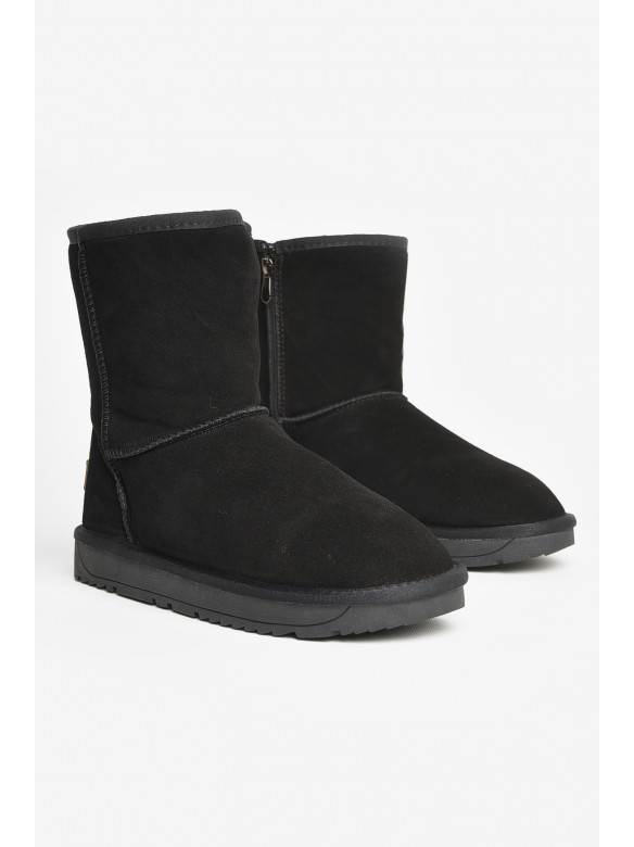 Уггі чоловічі чорного кольору на хутрі Н8825 208389C