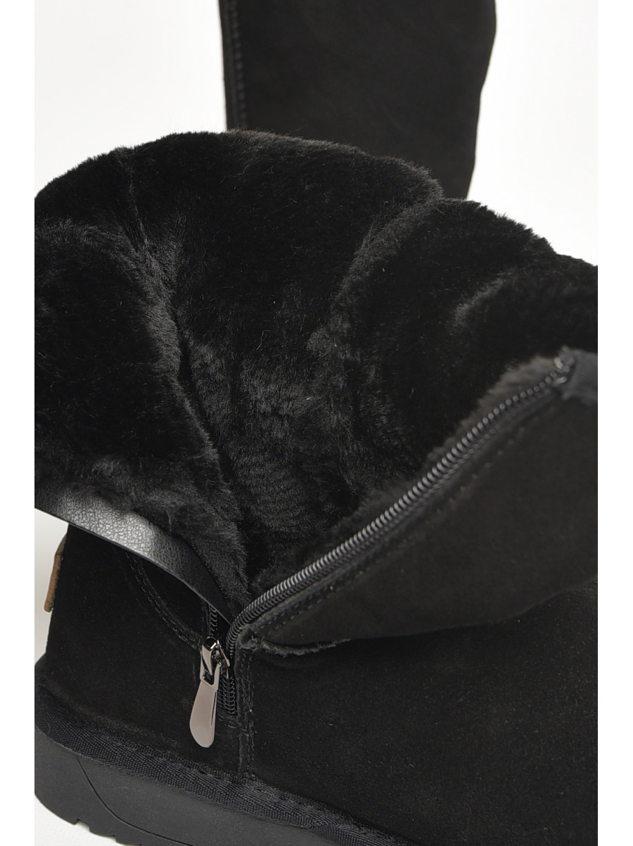 Уггі чоловічі чорного кольору на хутрі Н8825 208389C