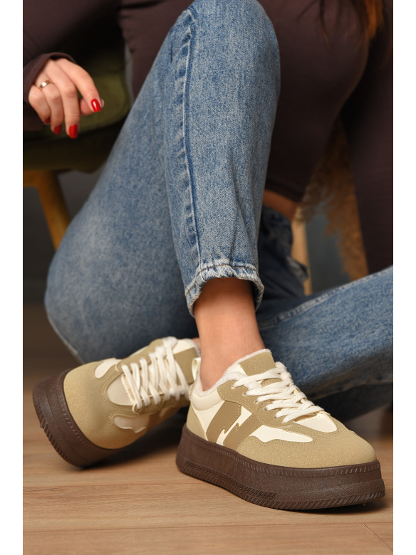 Кросівки жіночі демісезонні світло-бежевого кольору 777-2636 208392C