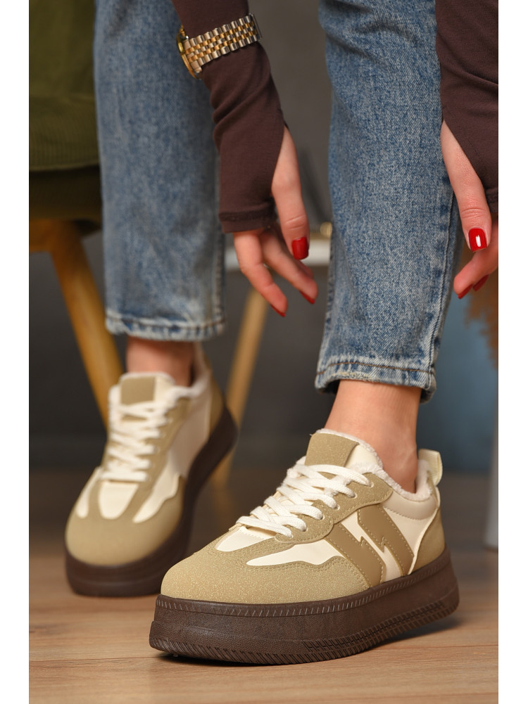 Кросівки жіночі демісезонні світло-бежевого кольору 777-2636 208392C