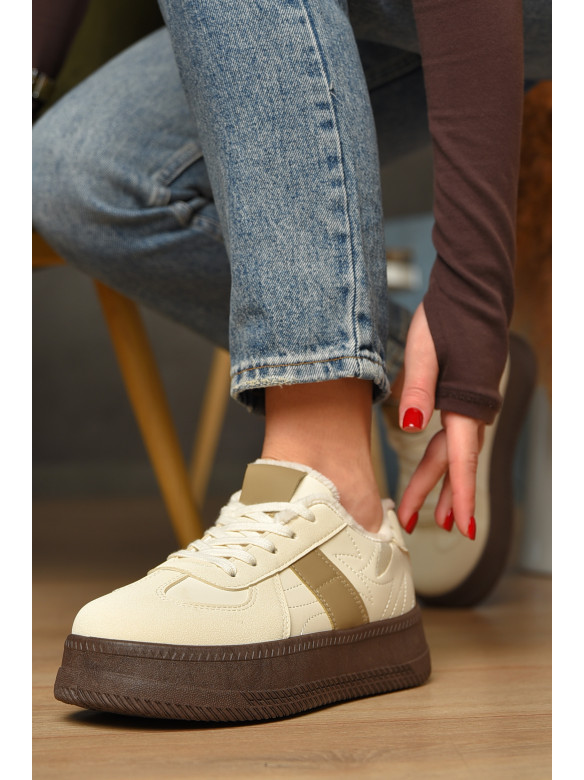 Кросівки жіночі демісезонні світло-бежевого кольору 777-2631 208394C