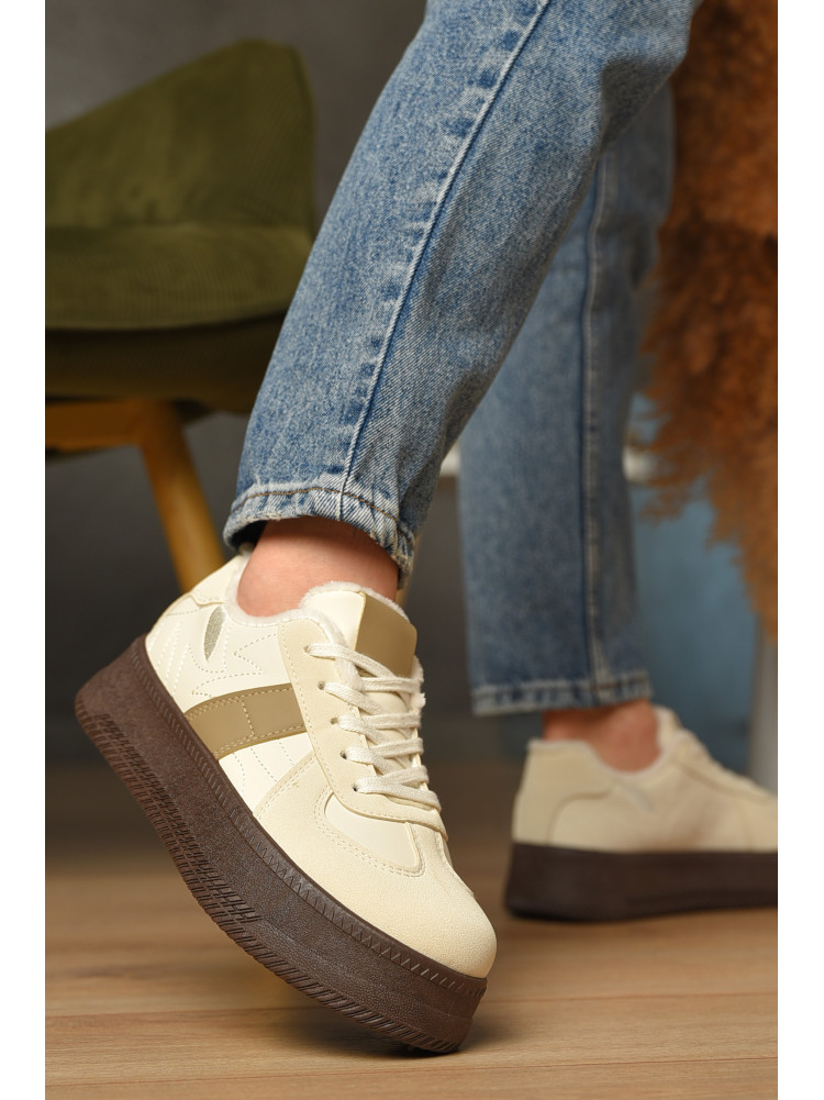 Кросівки жіночі демісезонні світло-бежевого кольору 777-2631 208394C